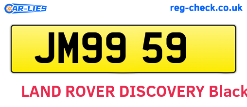 JM9959 are the vehicle registration plates.