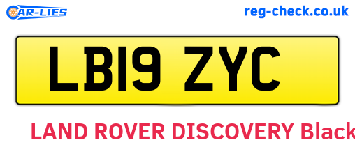 LB19ZYC are the vehicle registration plates.