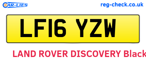 LF16YZW are the vehicle registration plates.