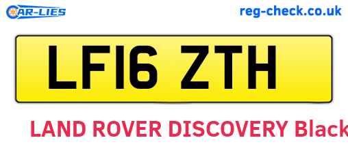 LF16ZTH are the vehicle registration plates.