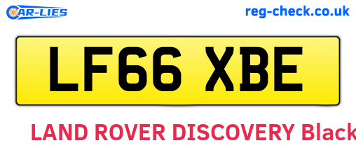 LF66XBE are the vehicle registration plates.