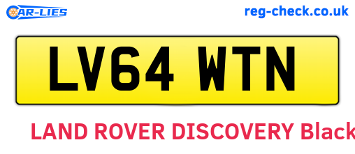 LV64WTN are the vehicle registration plates.