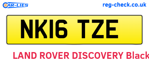 NK16TZE are the vehicle registration plates.