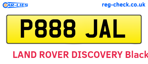 P888JAL are the vehicle registration plates.