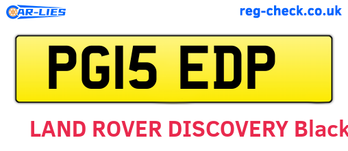 PG15EDP are the vehicle registration plates.