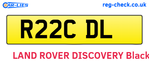 R22CDL are the vehicle registration plates.