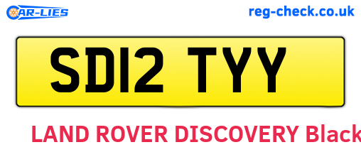 SD12TYY are the vehicle registration plates.