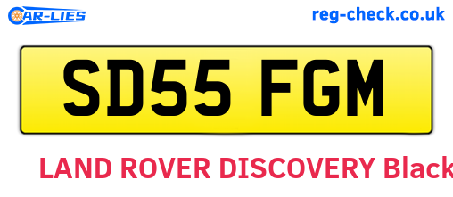 SD55FGM are the vehicle registration plates.