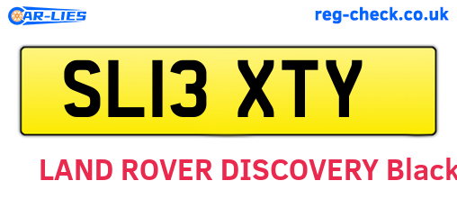SL13XTY are the vehicle registration plates.