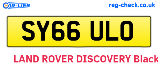 SY66ULO are the vehicle registration plates.