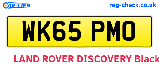 WK65PMO are the vehicle registration plates.