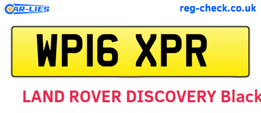 WP16XPR are the vehicle registration plates.