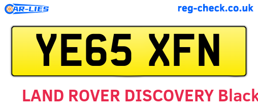 YE65XFN are the vehicle registration plates.