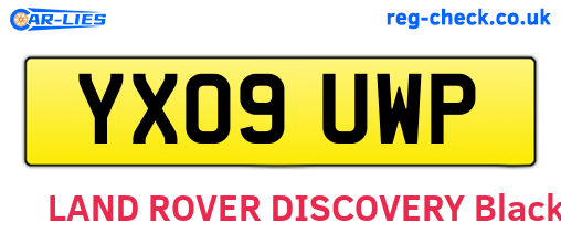 YX09UWP are the vehicle registration plates.