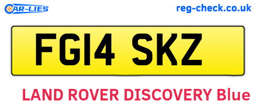 FG14SKZ are the vehicle registration plates.