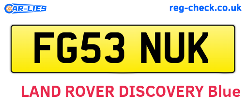 FG53NUK are the vehicle registration plates.