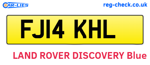 FJ14KHL are the vehicle registration plates.