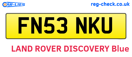 FN53NKU are the vehicle registration plates.