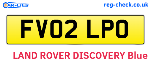 FV02LPO are the vehicle registration plates.