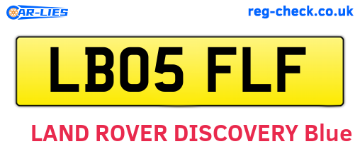LB05FLF are the vehicle registration plates.