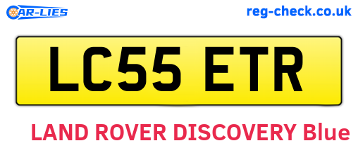 LC55ETR are the vehicle registration plates.