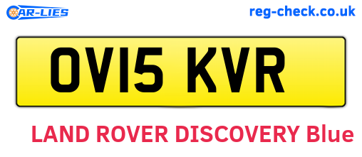 OV15KVR are the vehicle registration plates.