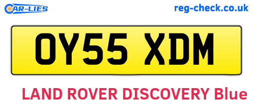 OY55XDM are the vehicle registration plates.