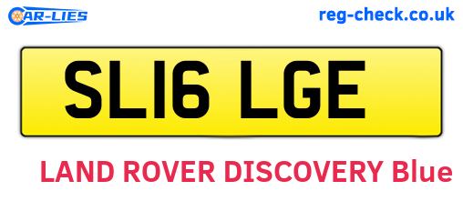 SL16LGE are the vehicle registration plates.