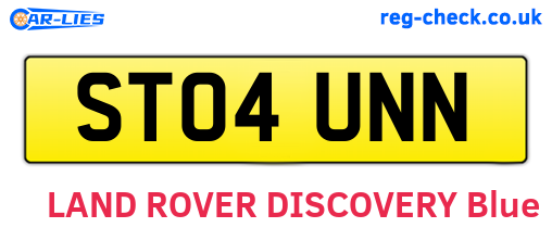 ST04UNN are the vehicle registration plates.