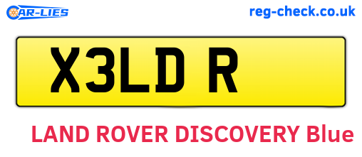 X3LDR are the vehicle registration plates.