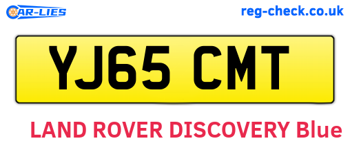 YJ65CMT are the vehicle registration plates.