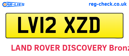 LV12XZD are the vehicle registration plates.
