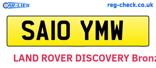 SA10YMW are the vehicle registration plates.