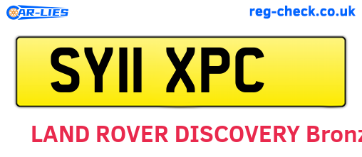 SY11XPC are the vehicle registration plates.