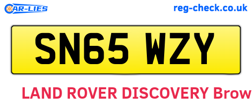 SN65WZY are the vehicle registration plates.