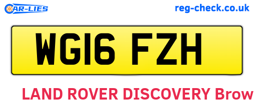 WG16FZH are the vehicle registration plates.