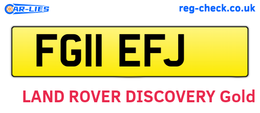 FG11EFJ are the vehicle registration plates.