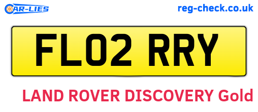 FL02RRY are the vehicle registration plates.