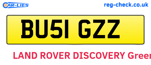 BU51GZZ are the vehicle registration plates.
