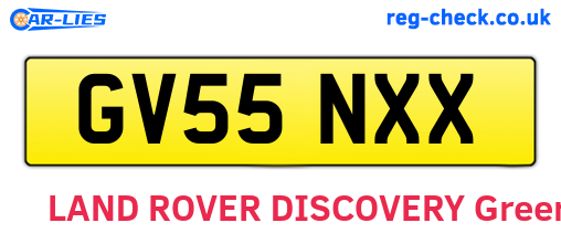 GV55NXX are the vehicle registration plates.