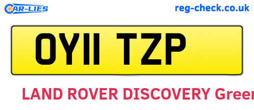 OY11TZP are the vehicle registration plates.