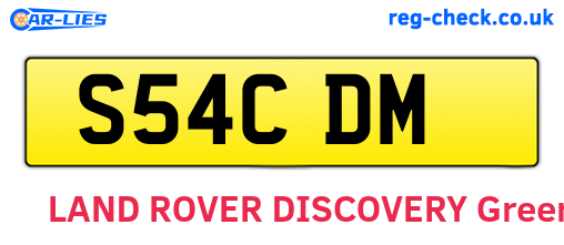 S54CDM are the vehicle registration plates.