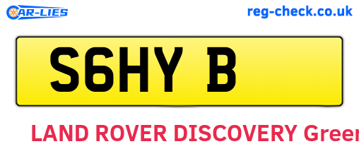 S6HYB are the vehicle registration plates.