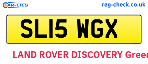 SL15WGX are the vehicle registration plates.