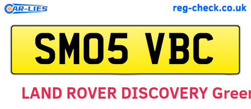 SM05VBC are the vehicle registration plates.