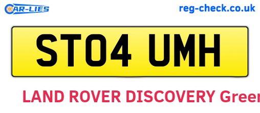 ST04UMH are the vehicle registration plates.
