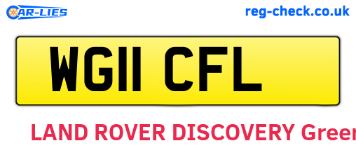 WG11CFL are the vehicle registration plates.
