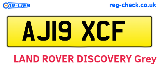 AJ19XCF are the vehicle registration plates.