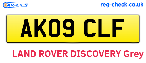 AK09CLF are the vehicle registration plates.