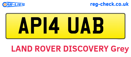 AP14UAB are the vehicle registration plates.